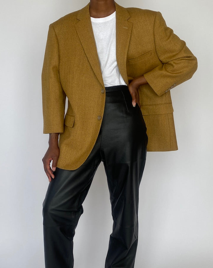 VINTAGE BEIGE FRANCO RICCI WOOL BLAZER 4688