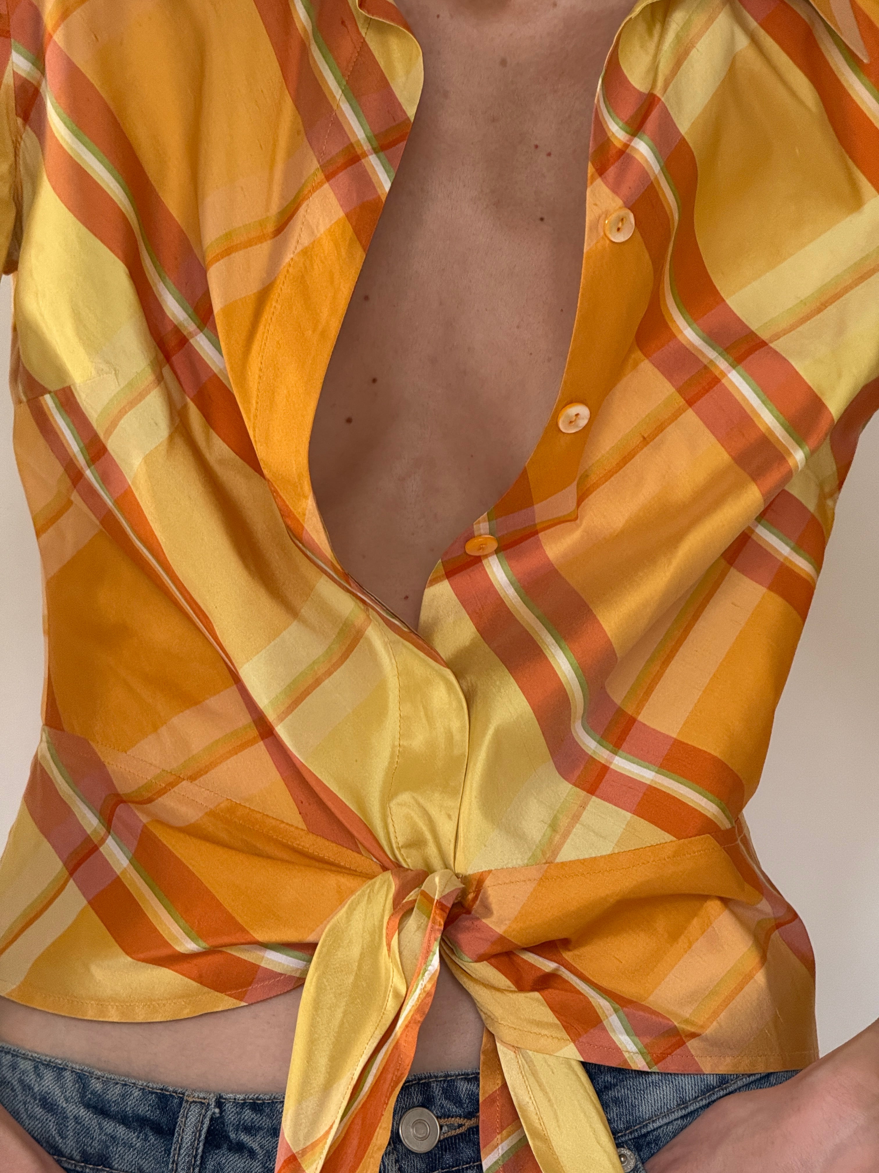 Vintage blouse button detail