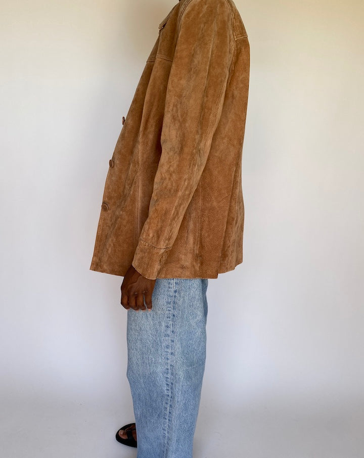 VINTAGE CAMEL SUEDE LEATHER JACKET 3690