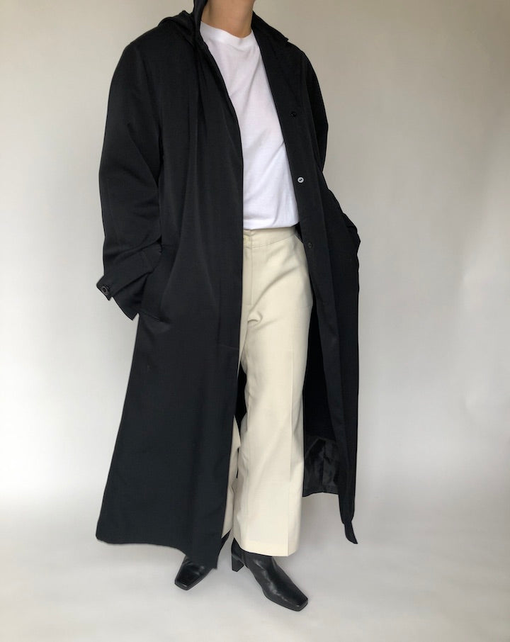 VINTAGE OVERSIZED BLACK COAT 050