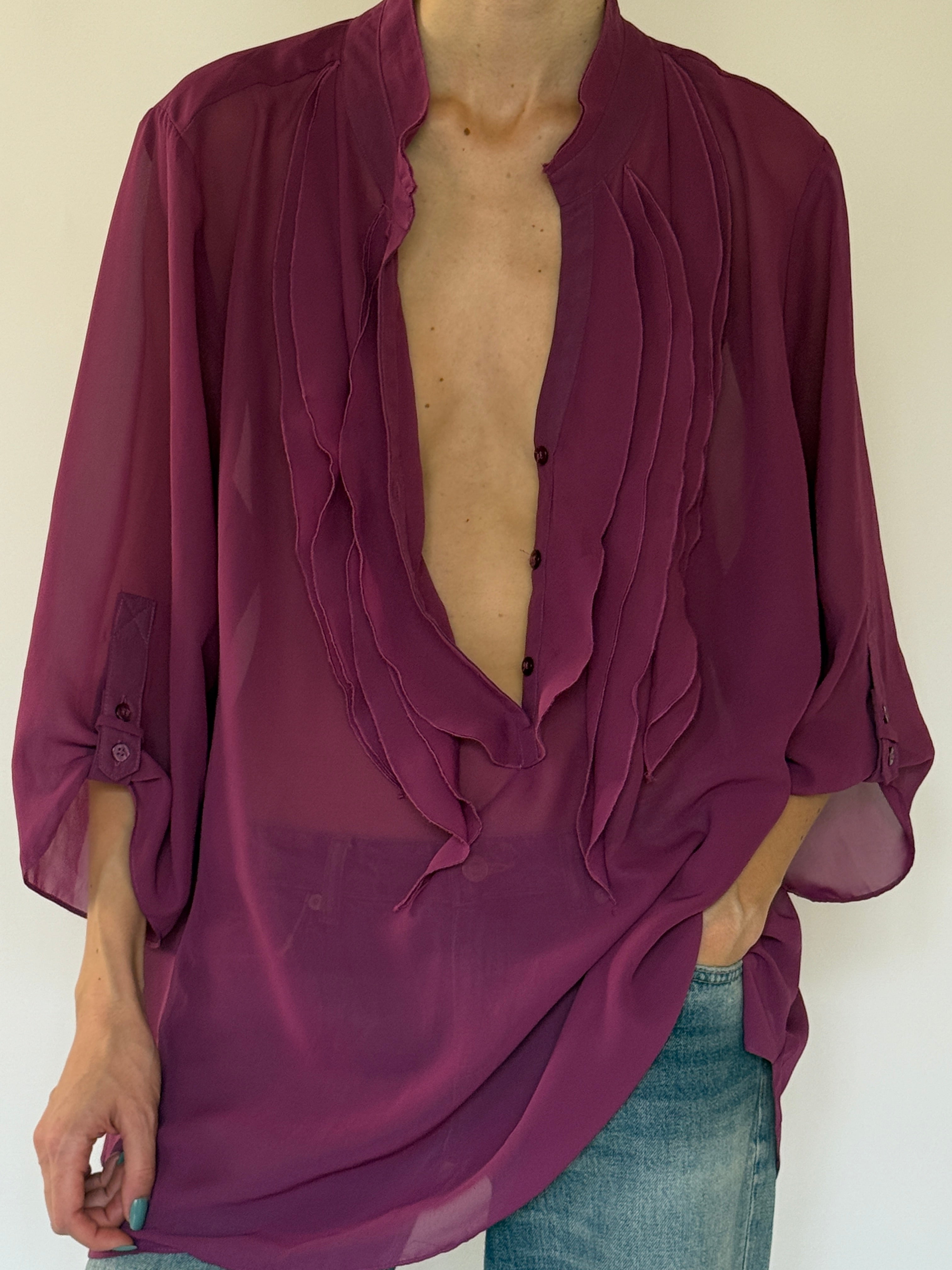 Vintage sheer fabric close-up