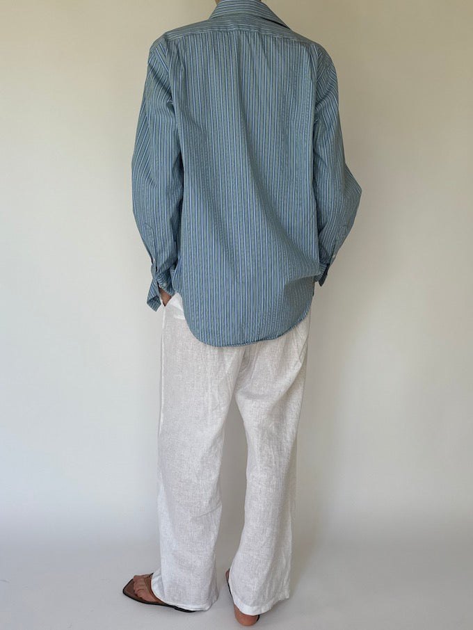 Vintage striped shirt blue 6188