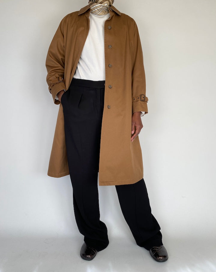 VINTAGE BROWN TRENCH COAT 2106