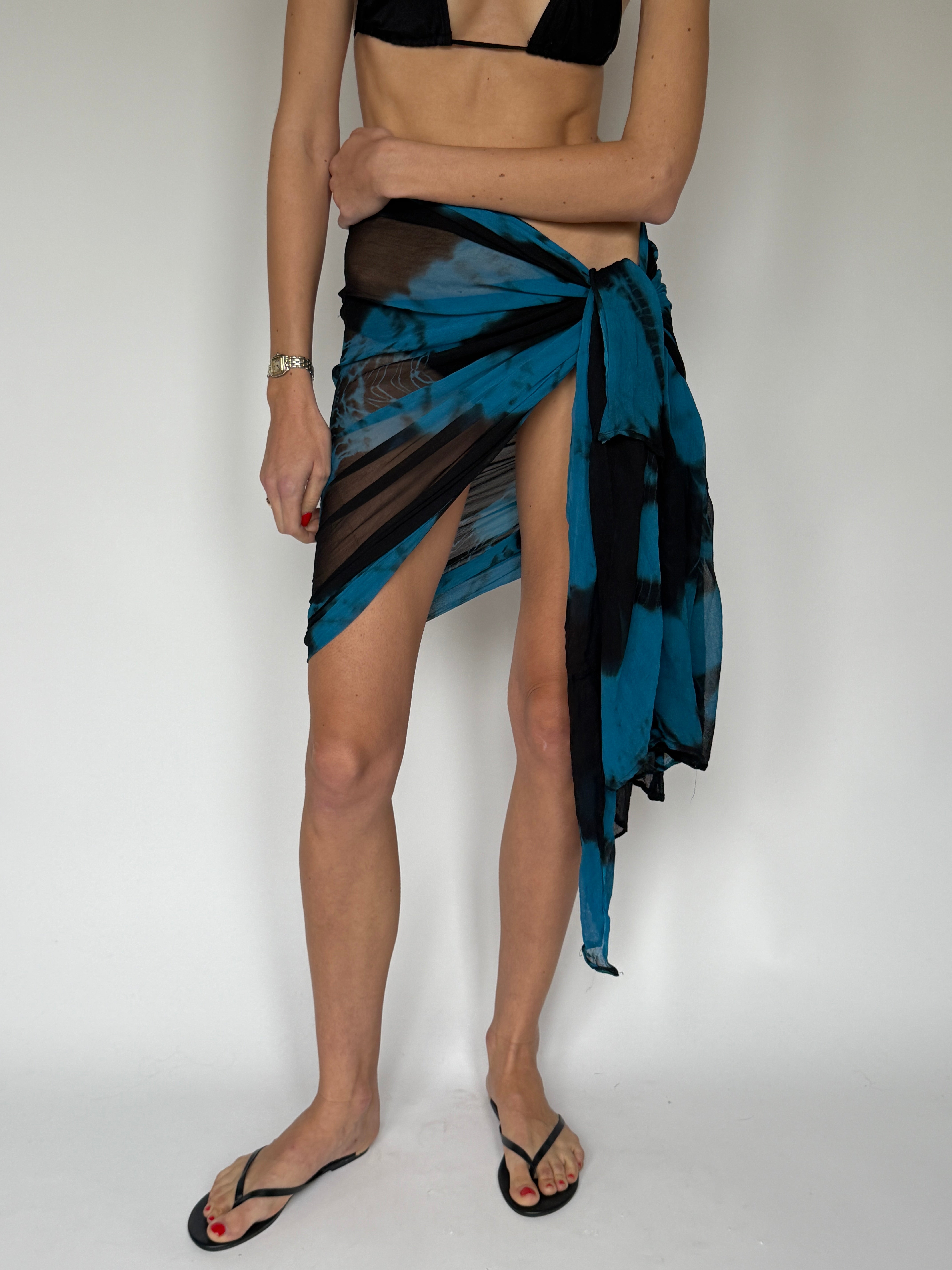 Vintage sarong worn as skirt