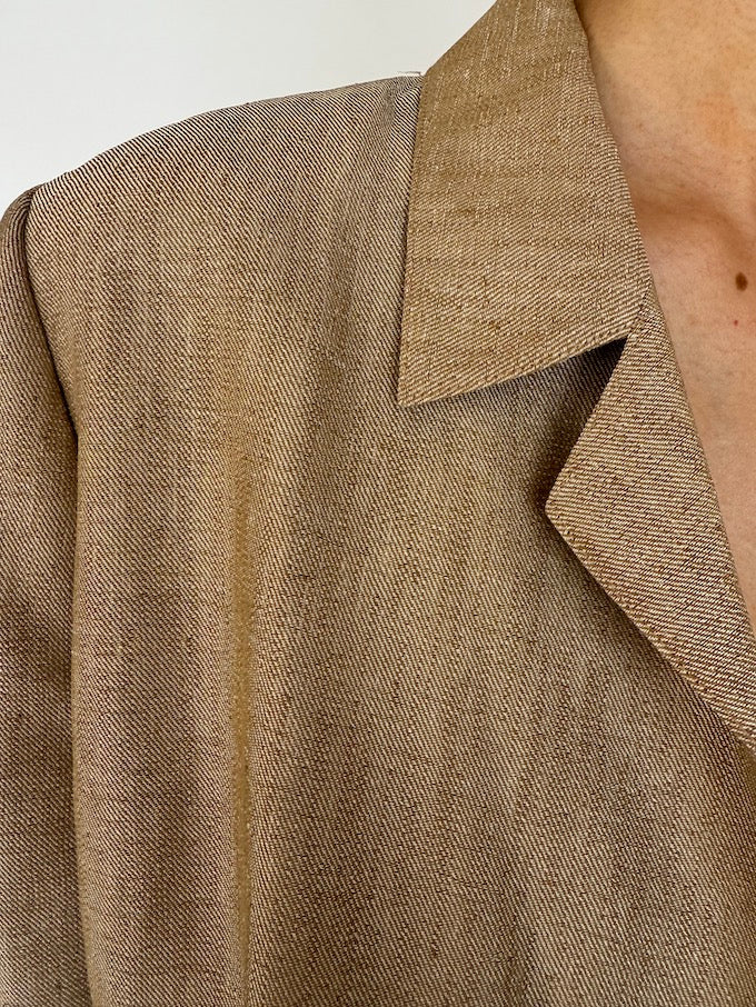 Vintage Oversized Two Piece Suit Beige 5948