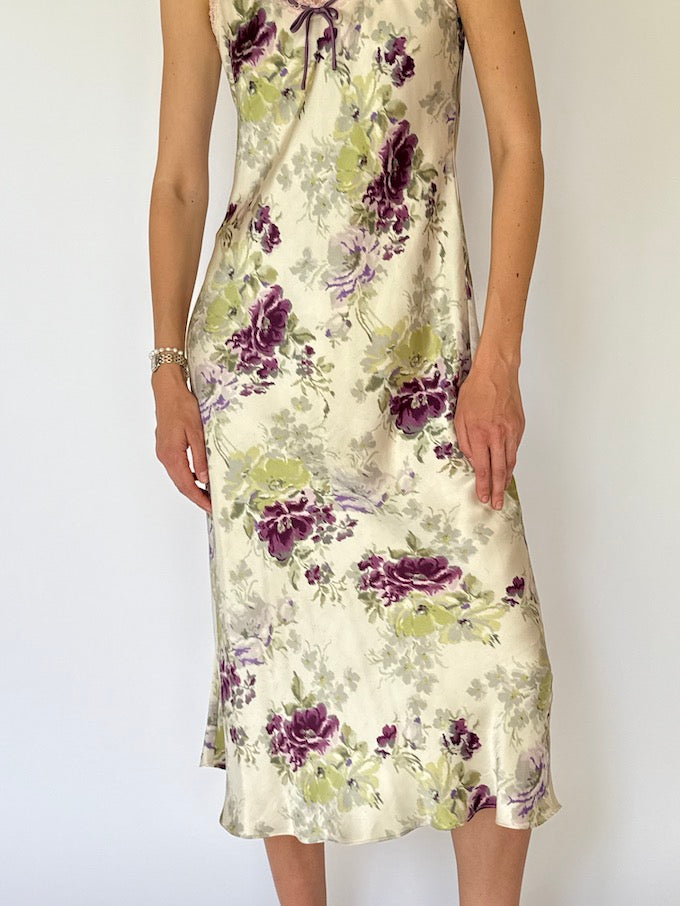 Vintage Oscar de la Renta romantic floral slip nightgown 6190