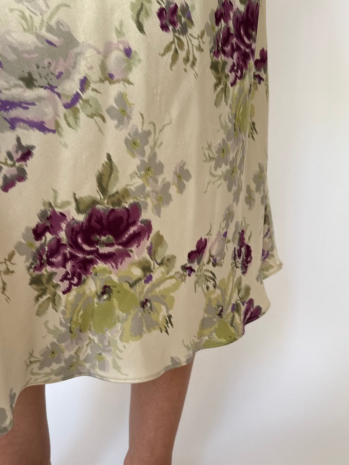 Vintage Oscar de la Renta romantic floral slip nightgown 6190