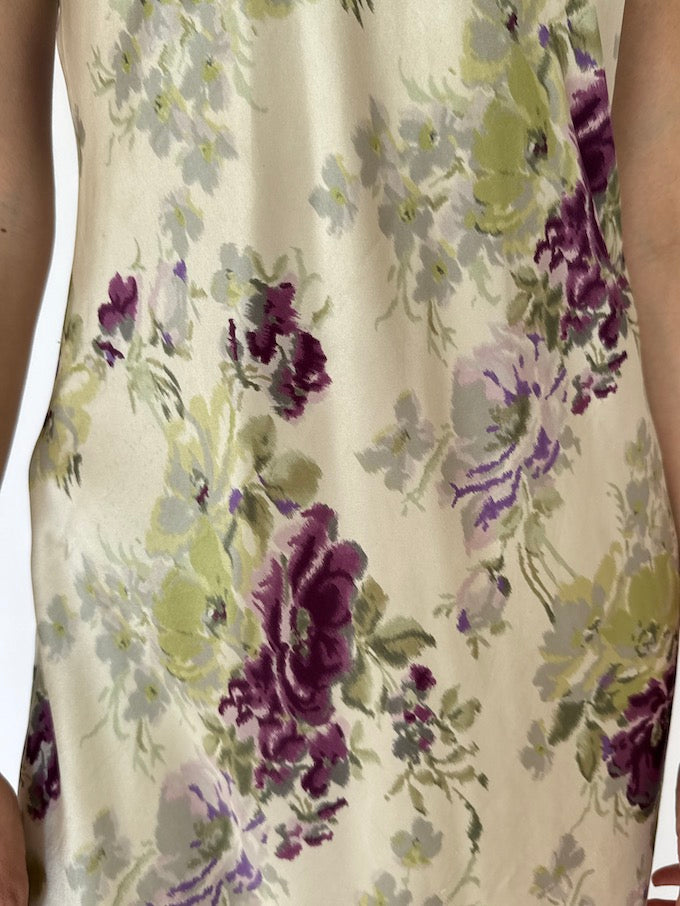 Vintage Oscar de la Renta romantic floral slip nightgown 6190
