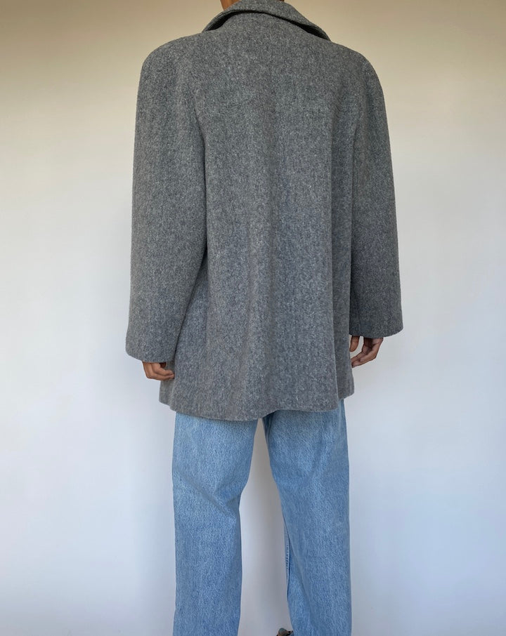 VINTAGE GREY WOOL BLENDED JACKET 2166