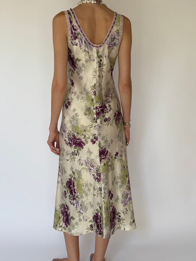 Vintage Oscar de la Renta romantic floral slip nightgown 6190