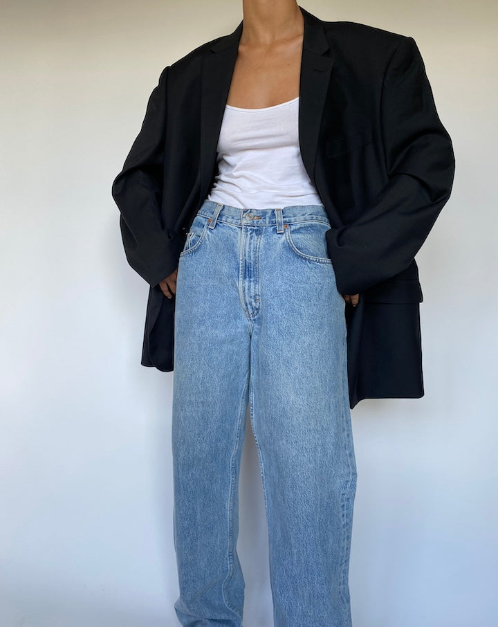 VINTAGE OVERSIZED BLACK BLAZER 1448