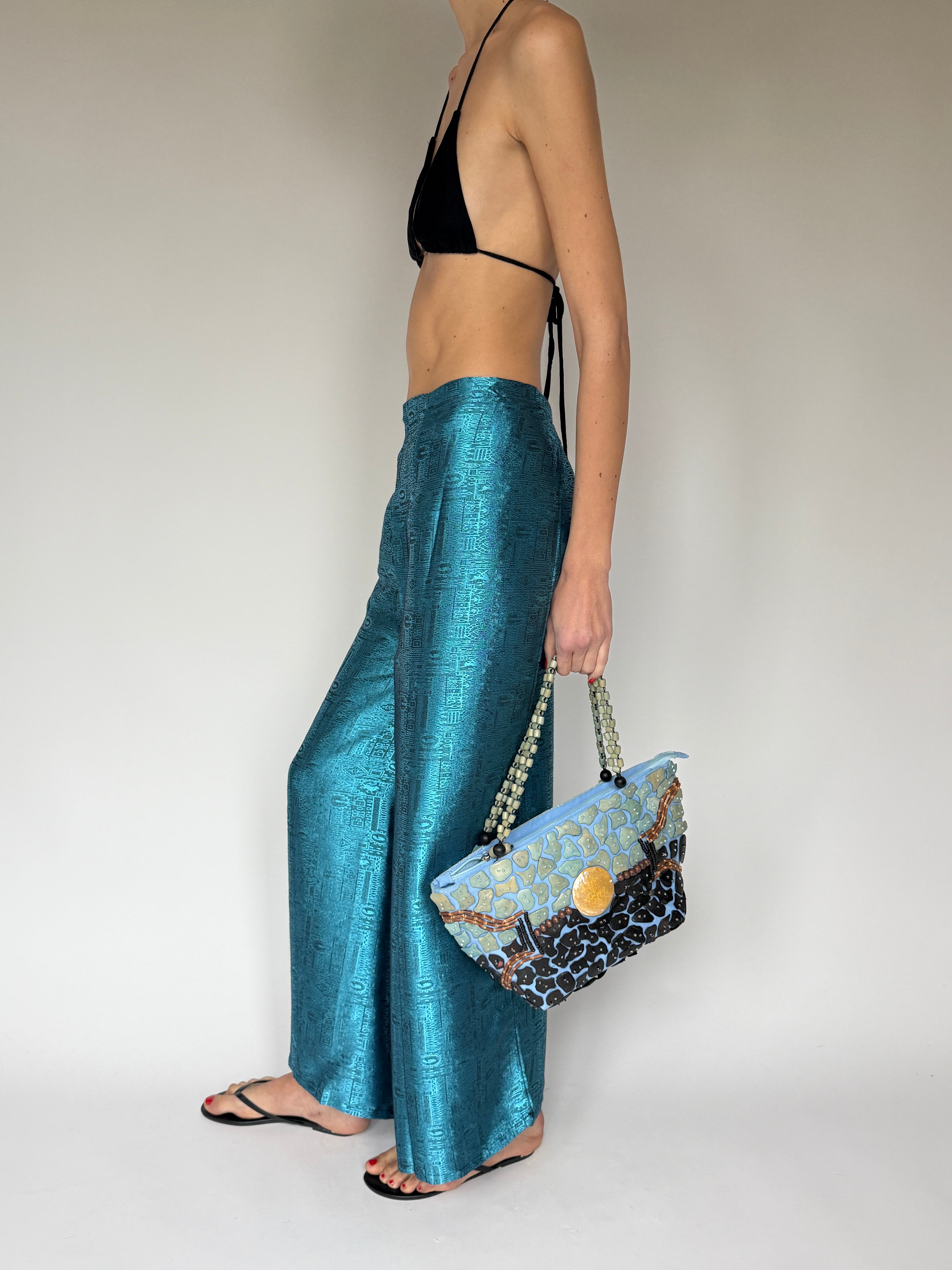 Vintage wrap trousers side view