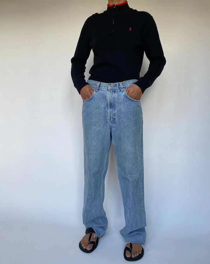 VINTAGE BLACK RALPH LAUREN PULLOVER 1916