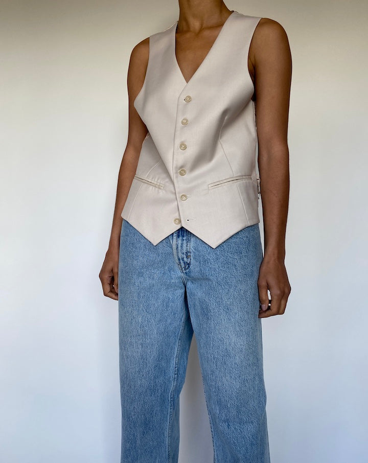 VINTAGE BEIGE VEST 2482