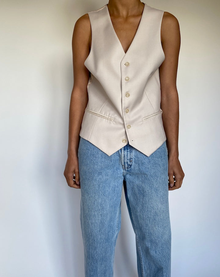 VINTAGE BEIGE VEST 2482