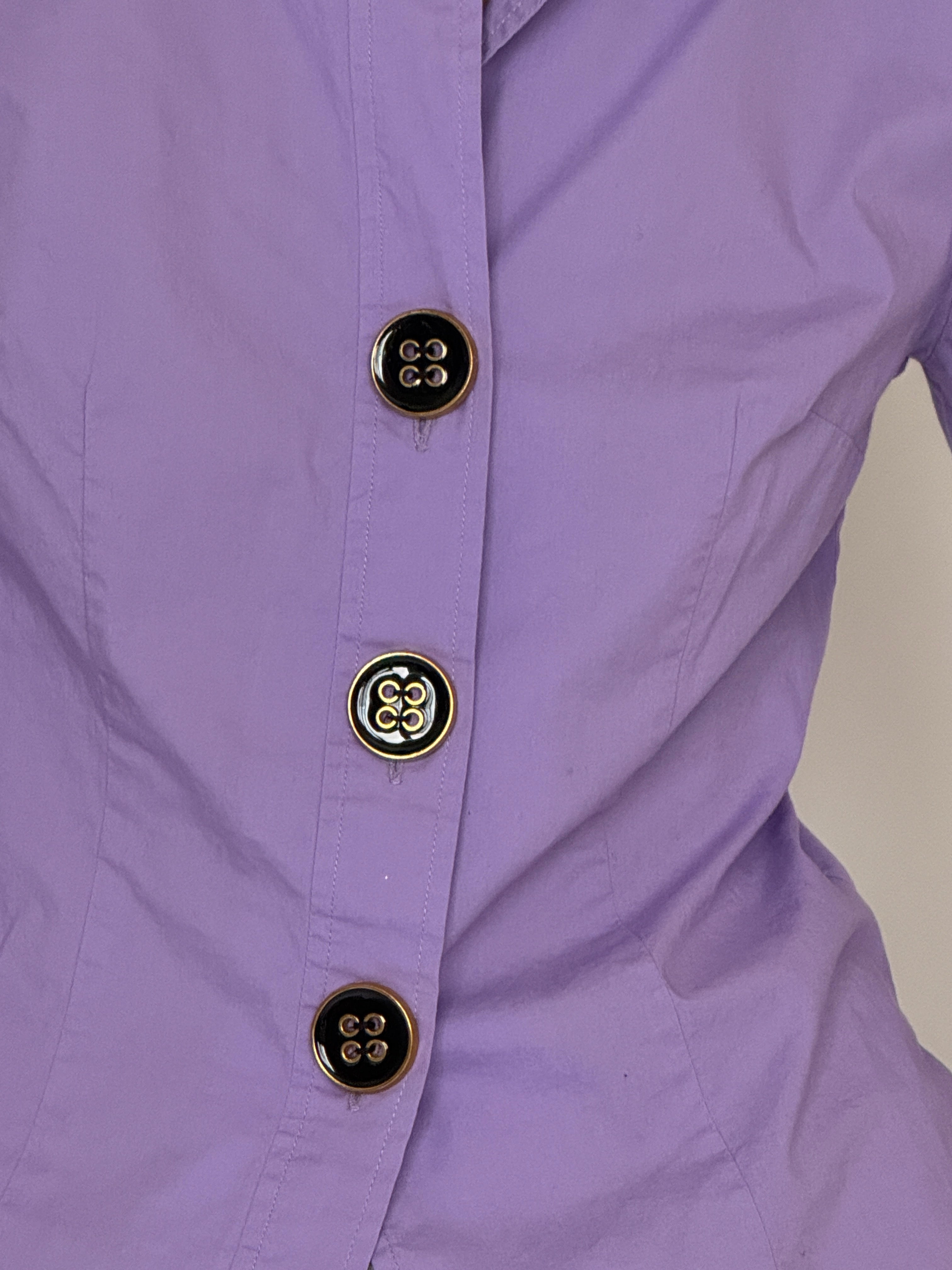 Vintage purple blouse button detail