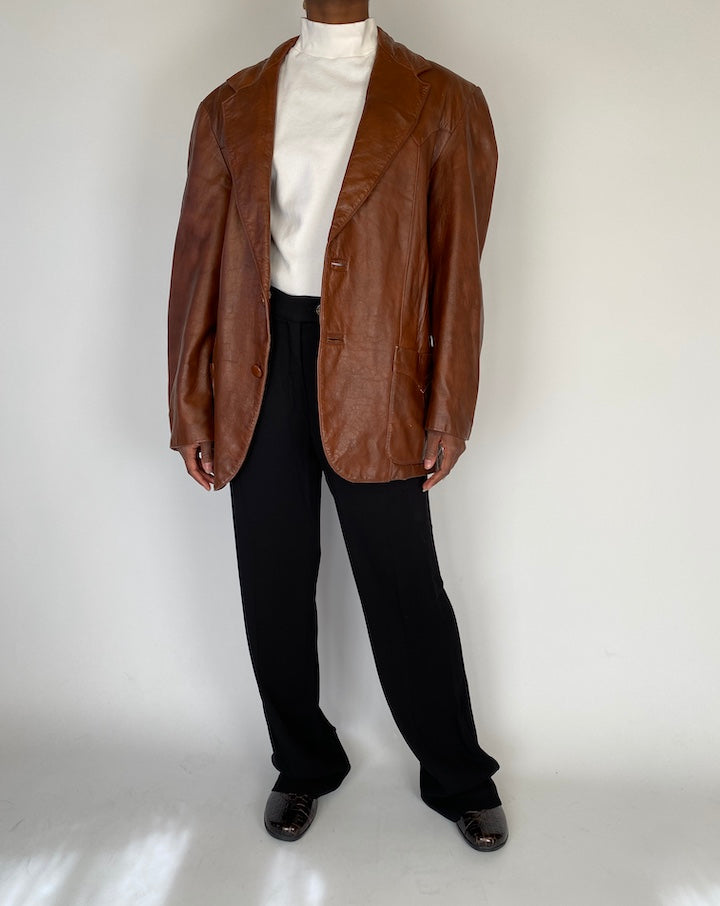 VINTAGE BROWN LEATHER JACKET 2117
