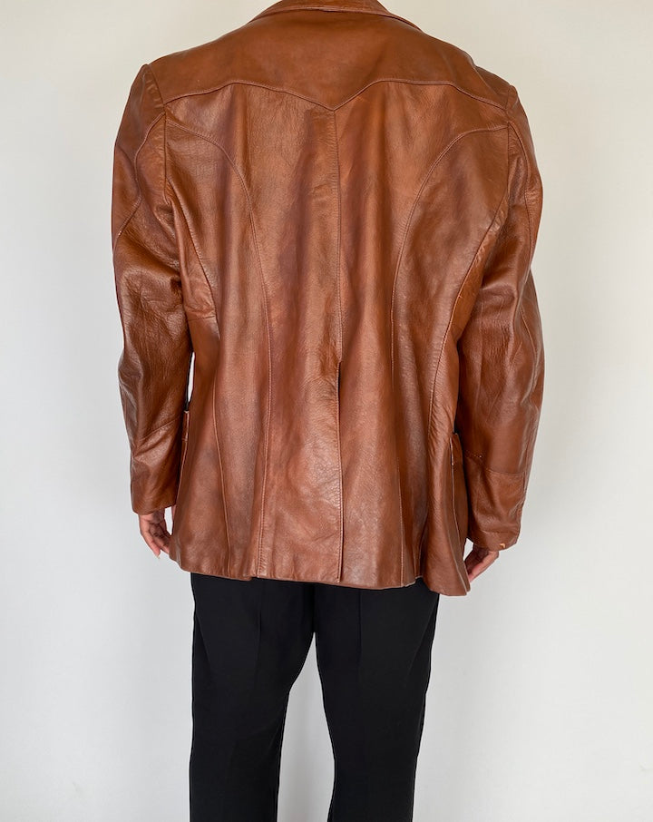 VINTAGE BROWN LEATHER JACKET 2117