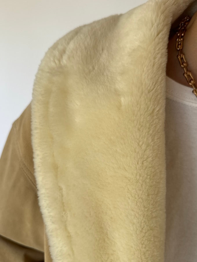 Vintage Suede Shearling Jacket 4775