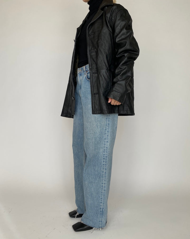 VINTAGE BLACK LEATHER JACKET 4169