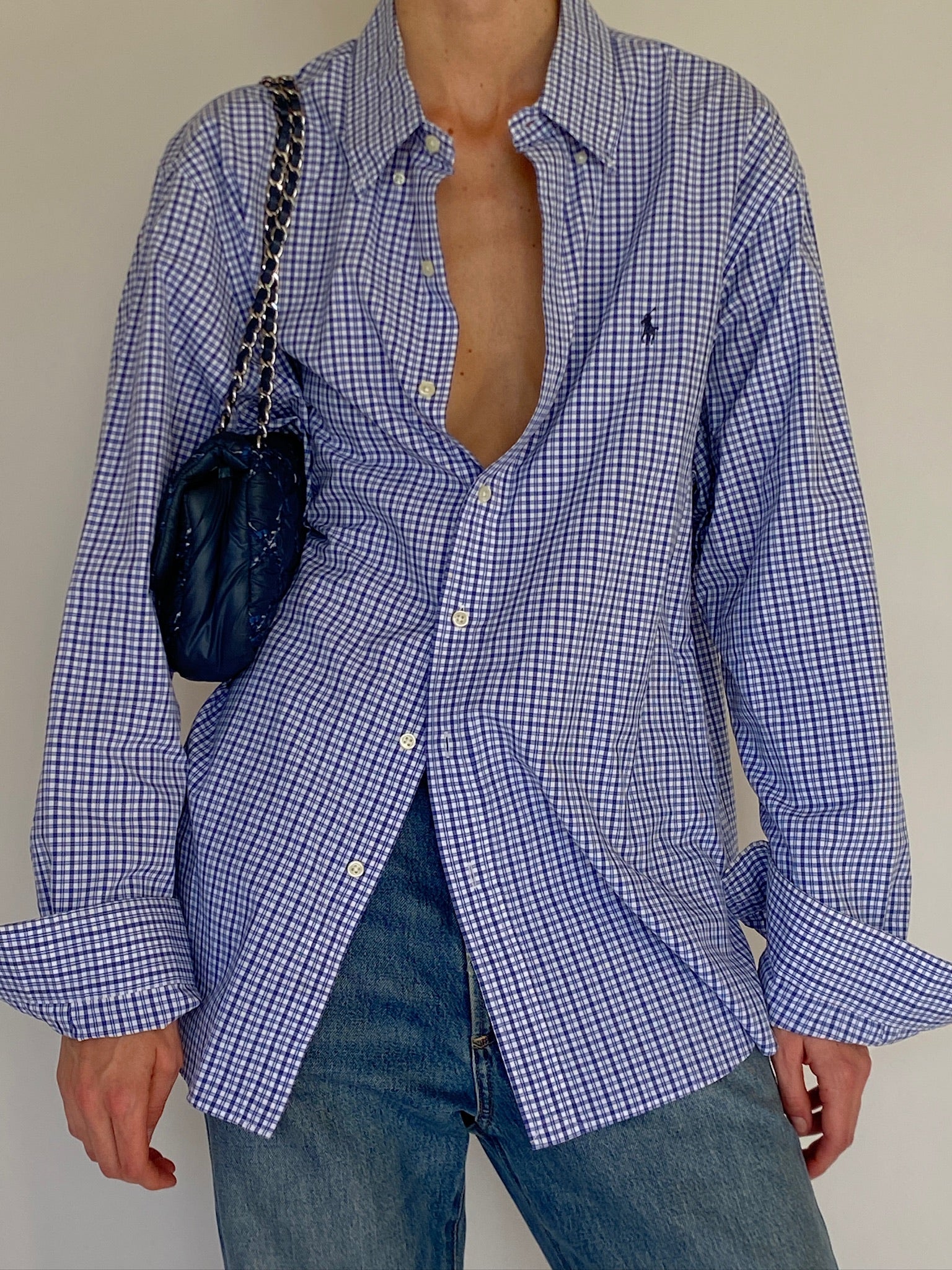 Vintage Ralph Lauren button-down collar detail