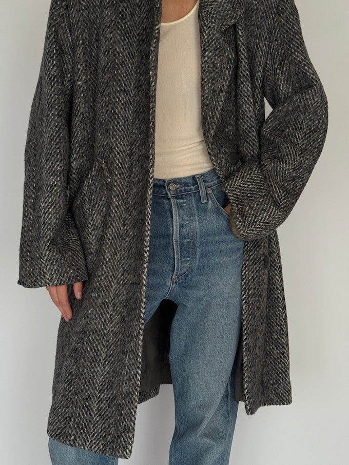 Vintage Herringbone Coat 6080