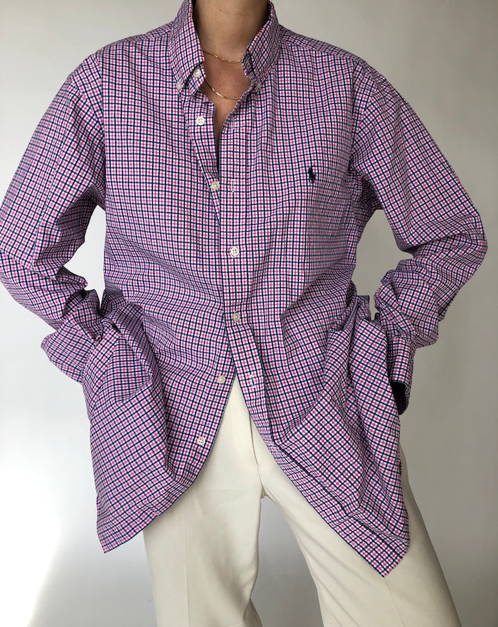 VINTAGE RALPH LAUREN CHECKED OVERSIZED SHIRT 250