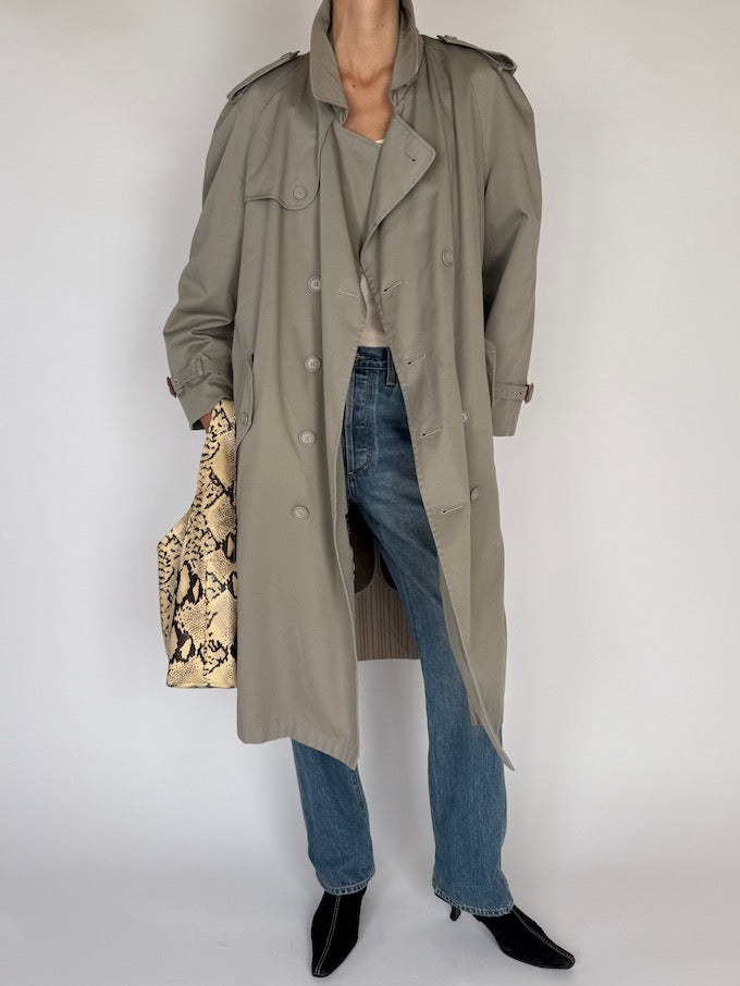 Vintage Trench Coat in Sage 6218