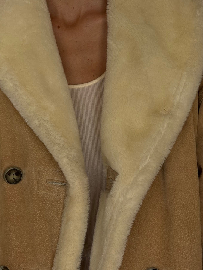 Vintage Suede Shearling Jacket 4775