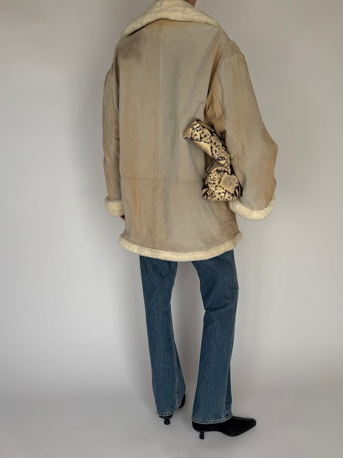 Vintage Suede Shearling Jacket 4775