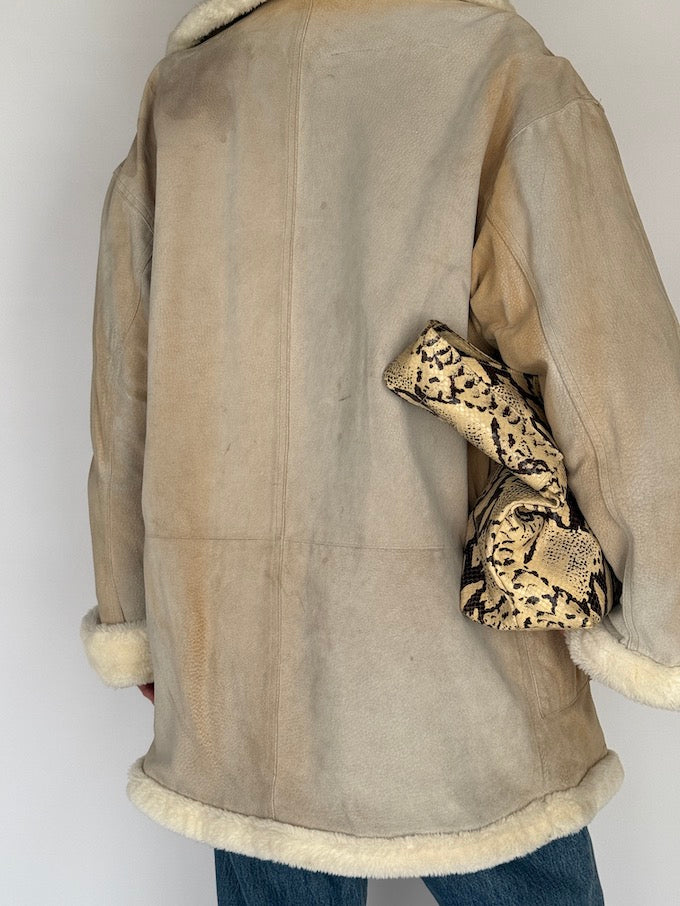 Vintage Suede Shearling Jacket 4775