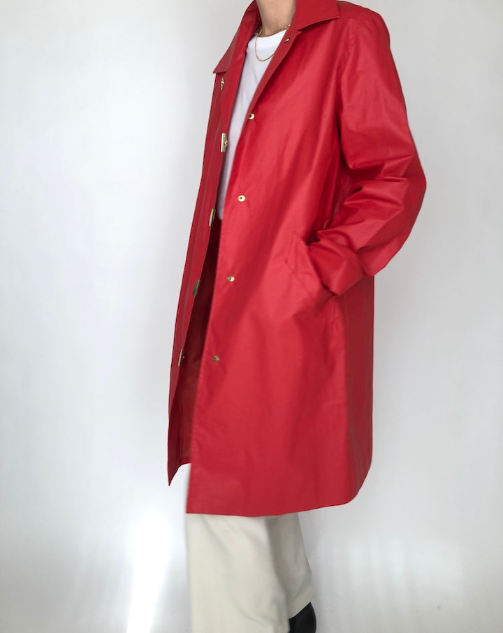 VINTAGE RED RAIN COAT 255