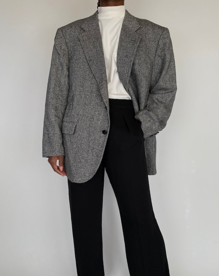 VINTAGE SINGLE BREASTED WOOL BLAZER 2132