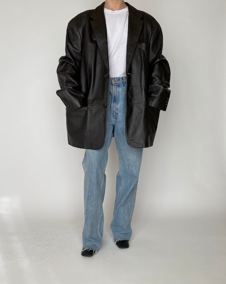 VINTAGE OVERSIZED LEATHER JACKET 4180
