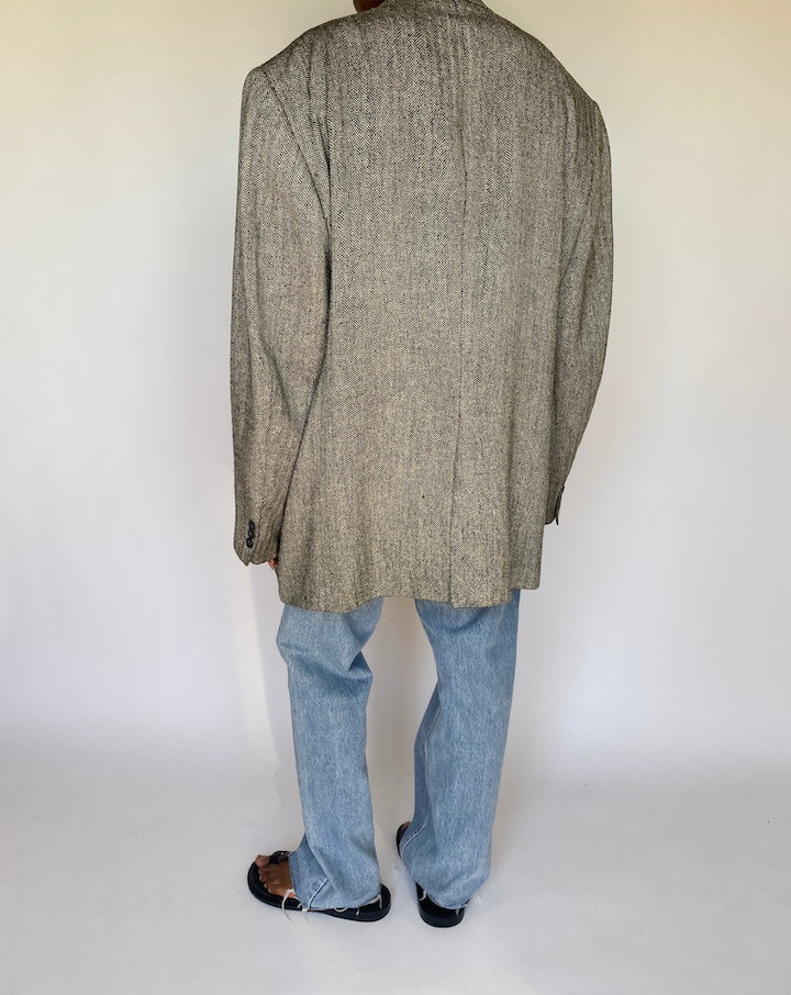 VINTAGE OVERSIZED SILK BLAZER 3724