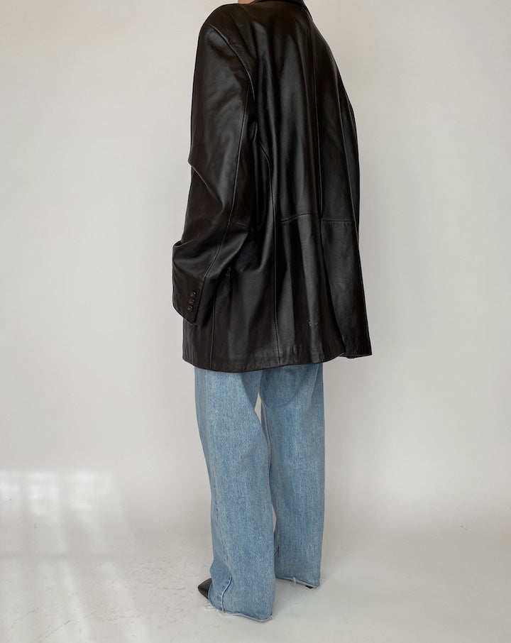 VINTAGE OVERSIZED LEATHER JACKET 4180