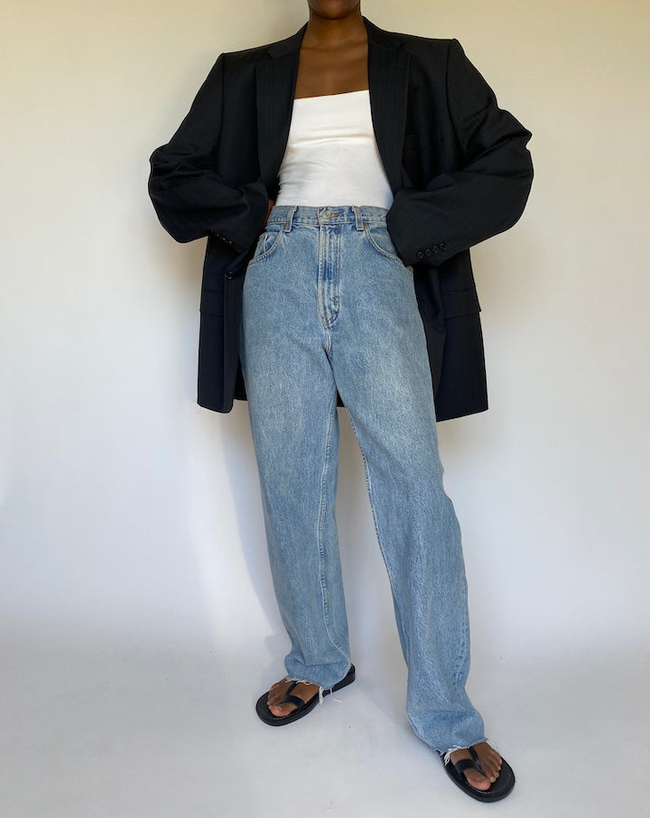 VINTAGE OVERSIZED STRIPED BLAZER 3726