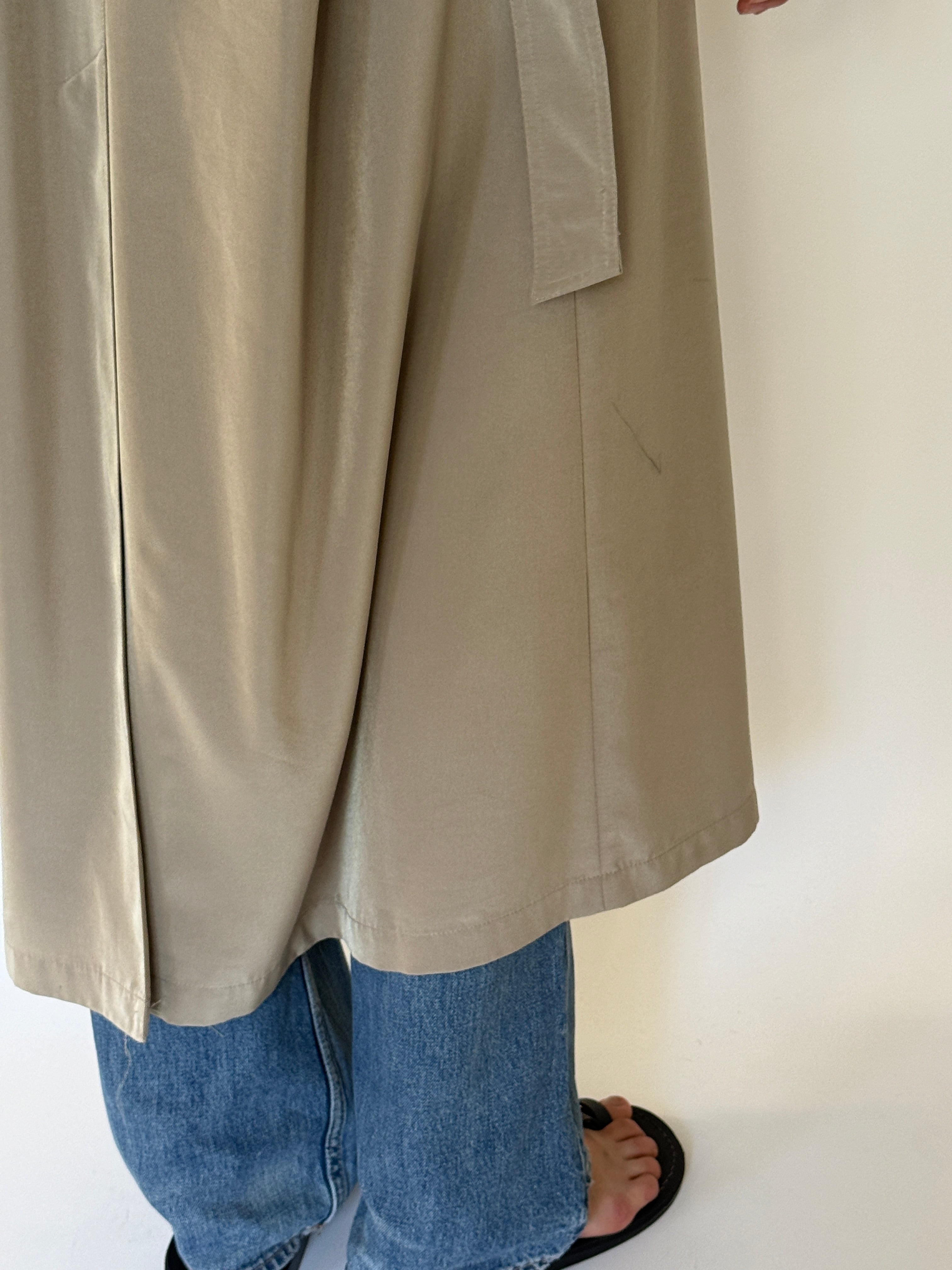 Vintage Lightweight Trench Coat Taupe 8001
