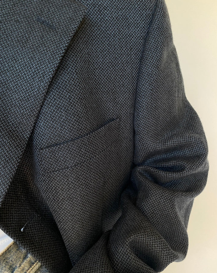 VINTAGE SINGLE BREASTED NAVY BLAZER 3728