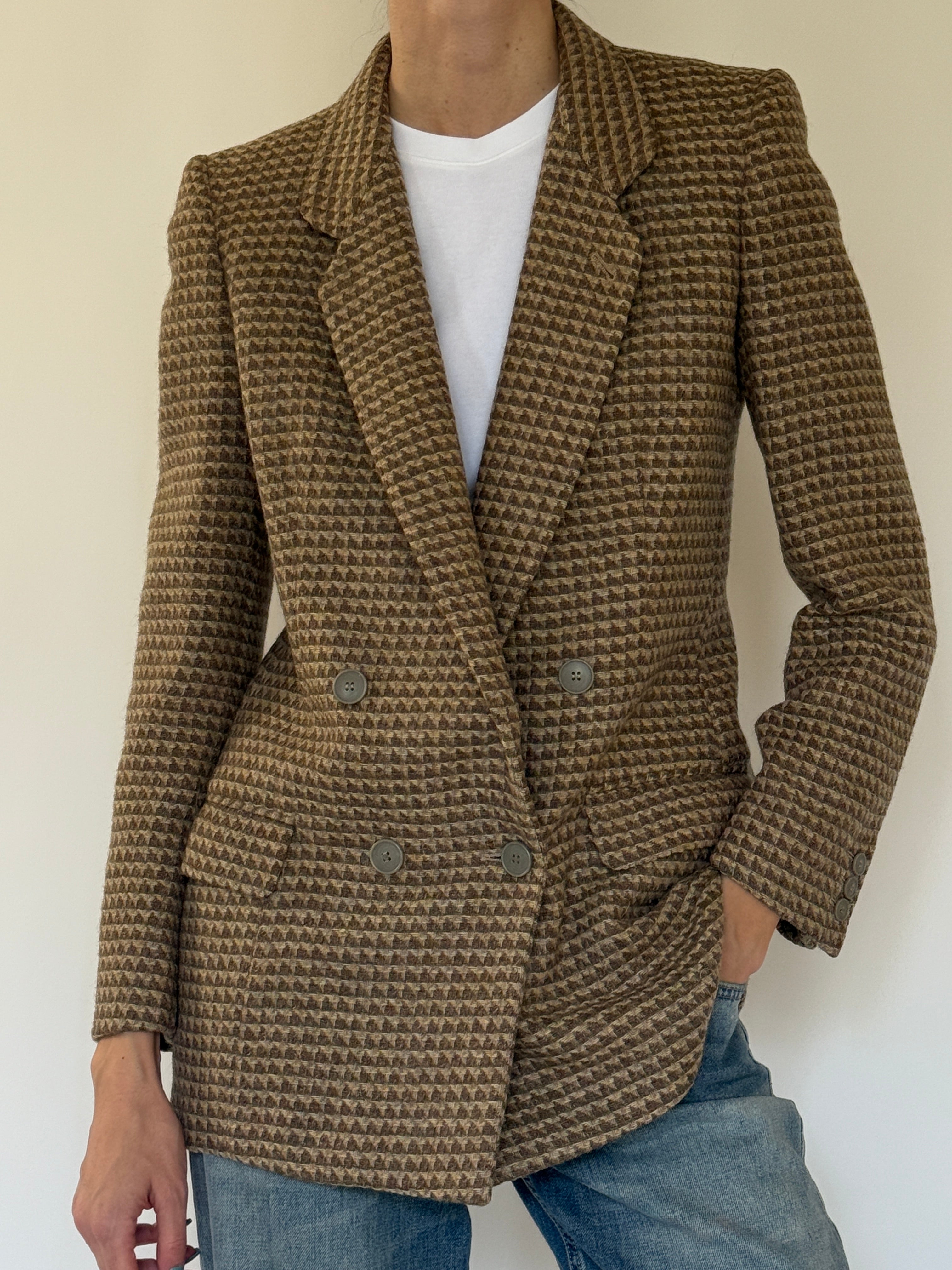 Vintage Giorgio Armani textured fabric close-up