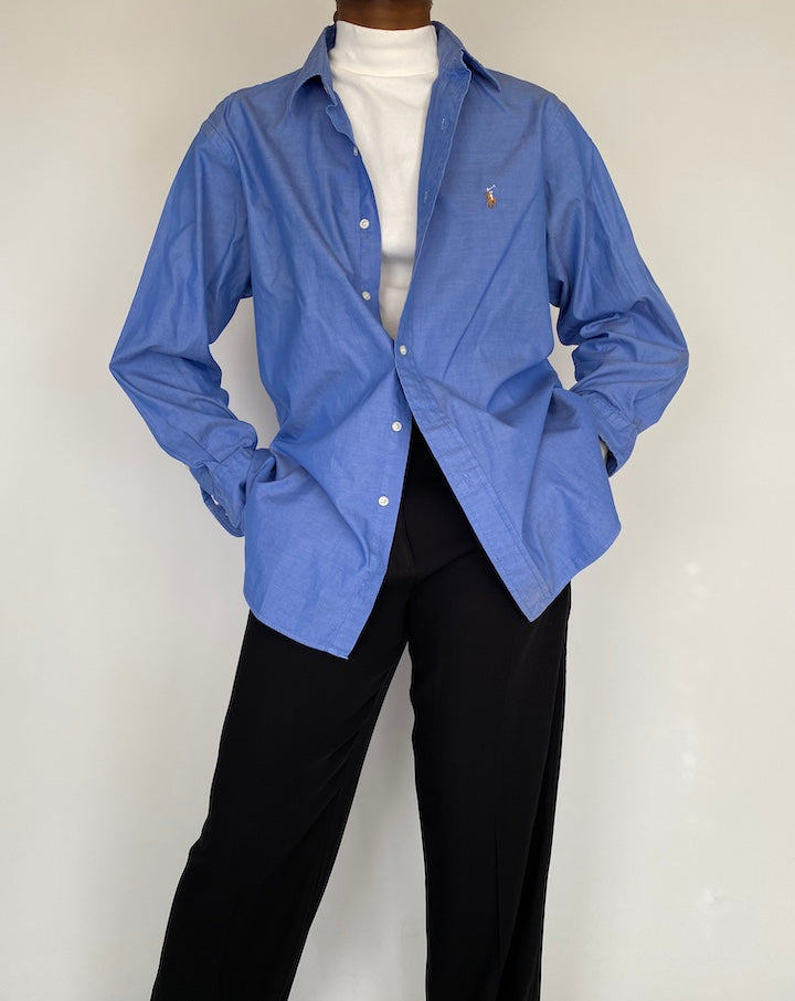 VINTAGE BLUE RALPH LAUREN SHIRT 2141