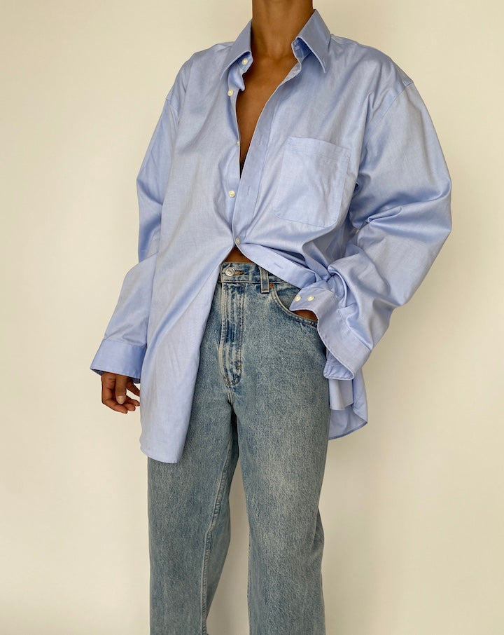 VINTAGE LIGHT BLUE OVERSIZED SHIRT 2712
