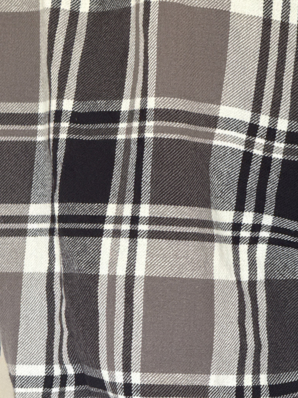 Vintage Ralph Lauren plaid shirt grey black and cream back view