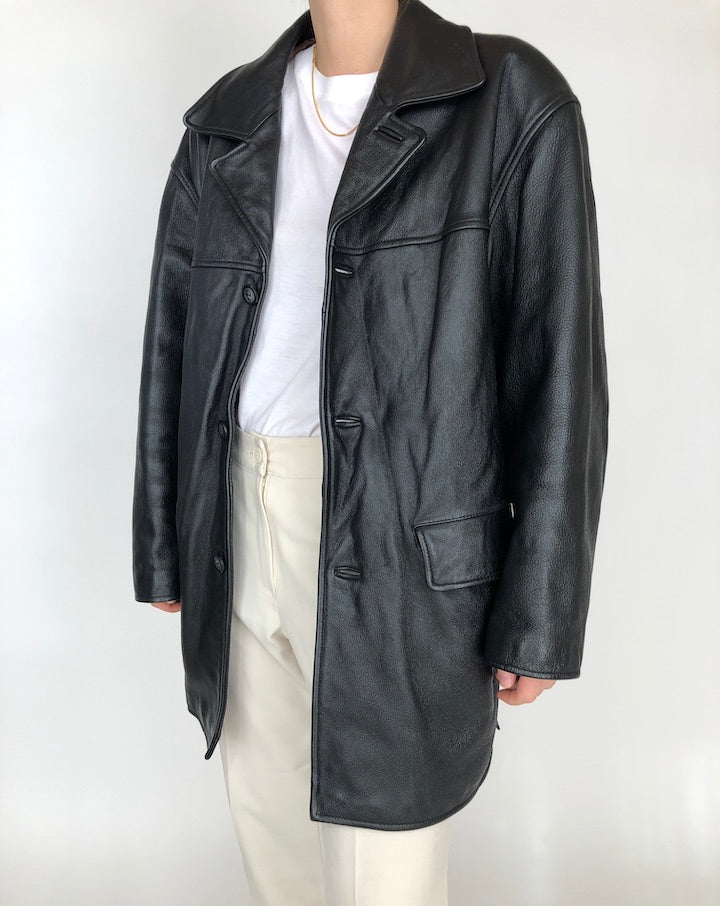 VINTAGE OVERSIZED BEAUTIFUL LEATHER JACKET 265