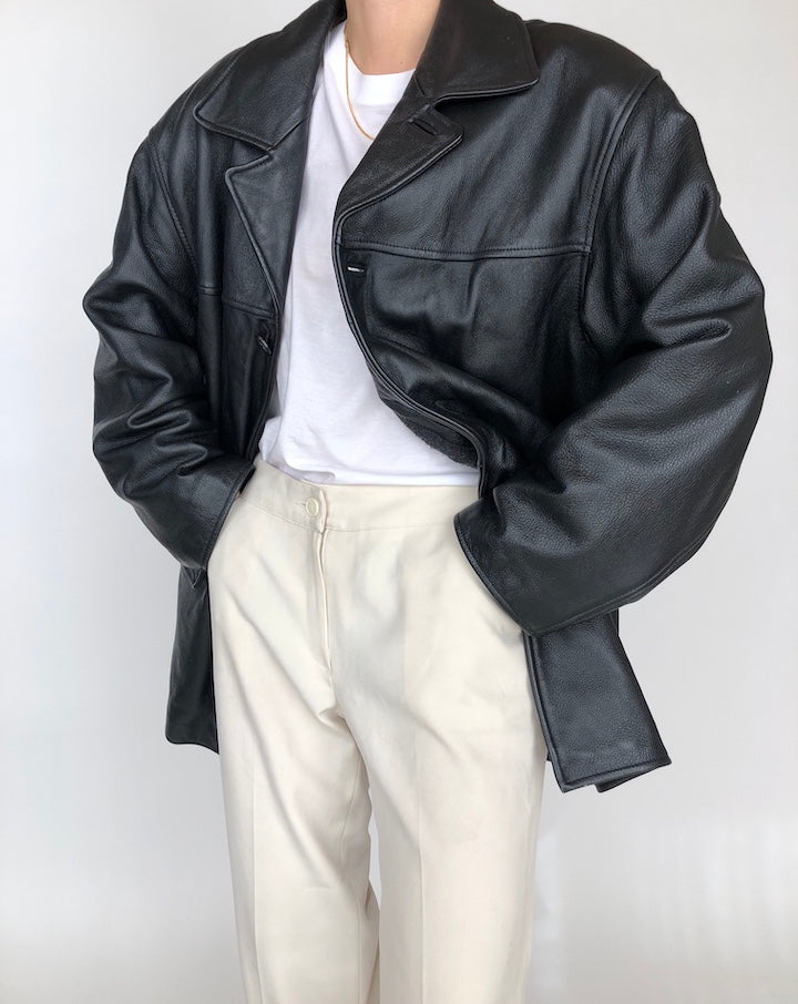 VINTAGE OVERSIZED BEAUTIFUL LEATHER JACKET 265
