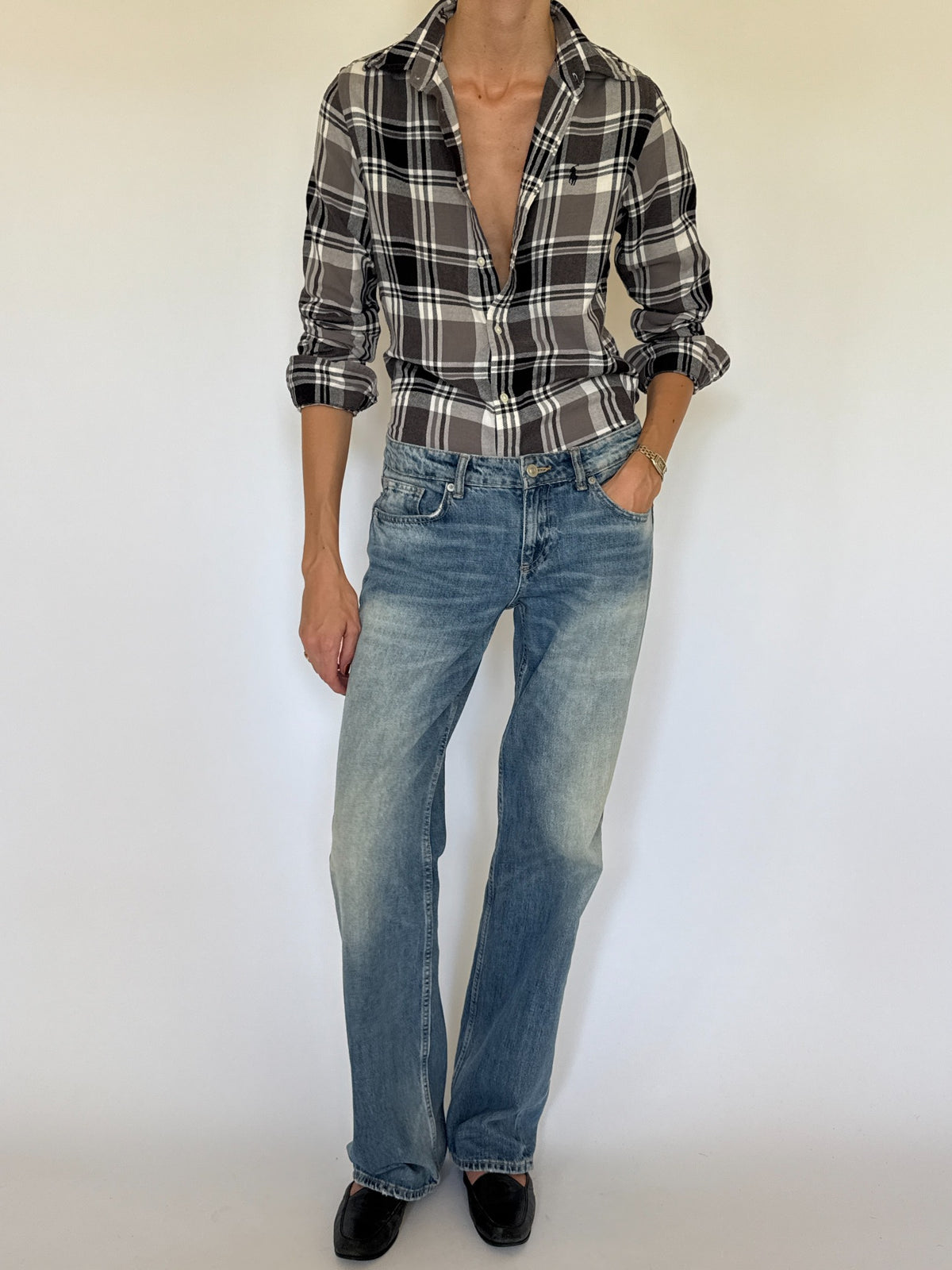 Vintage Ralph Lauren plaid shirt final front angle