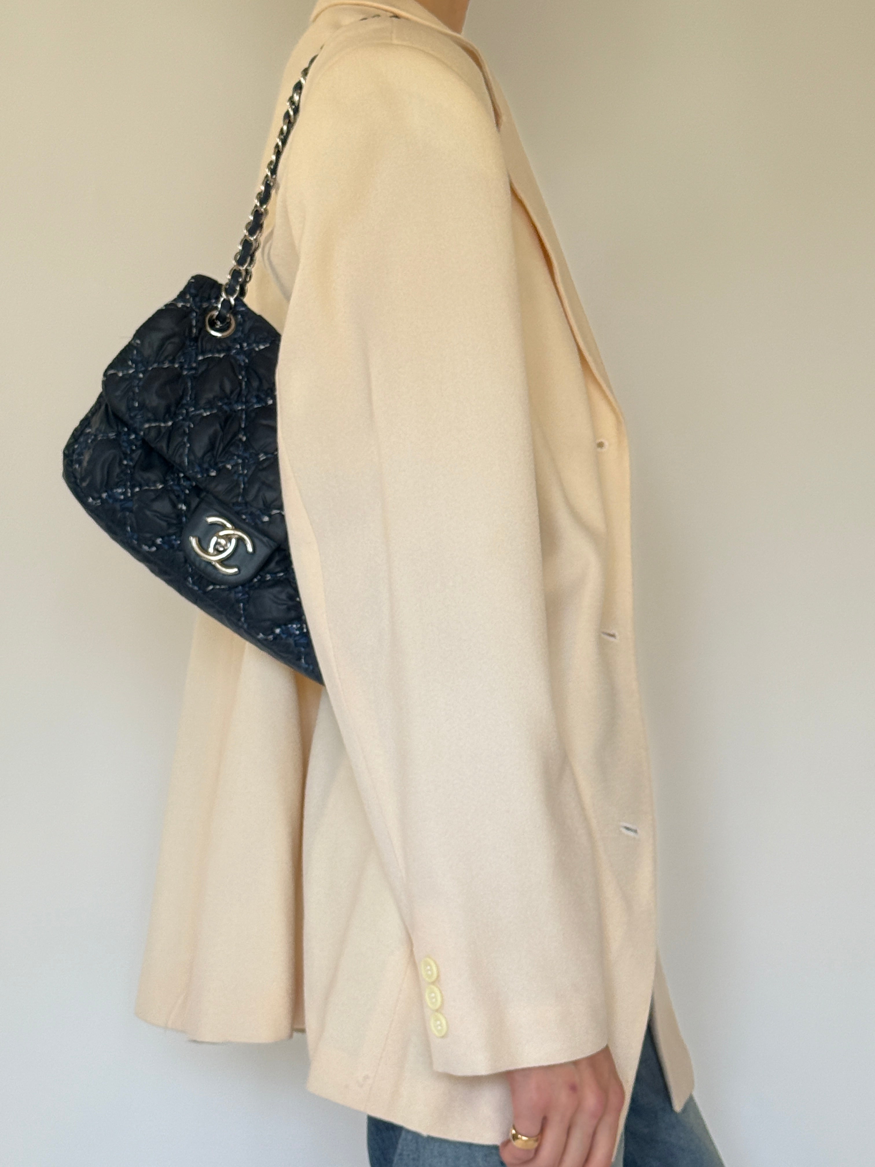 Vintage cream oversized blazer side view