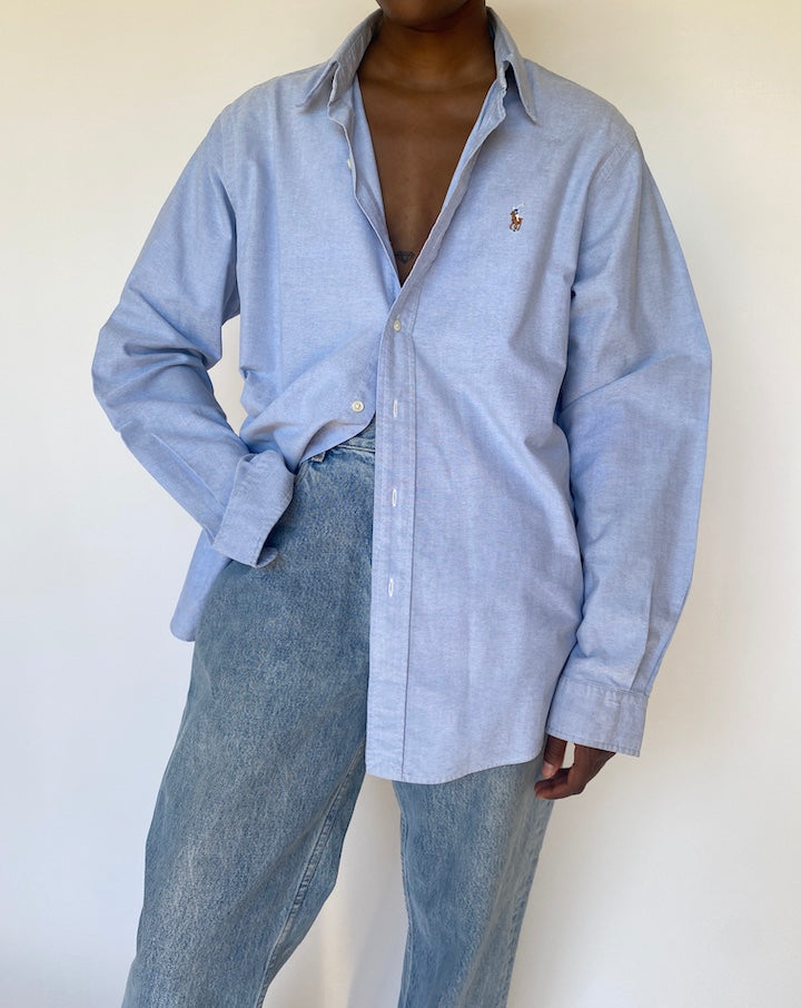 VINTAGE LIGHT BLUE RALPH LAUREN SHIRT 3740
