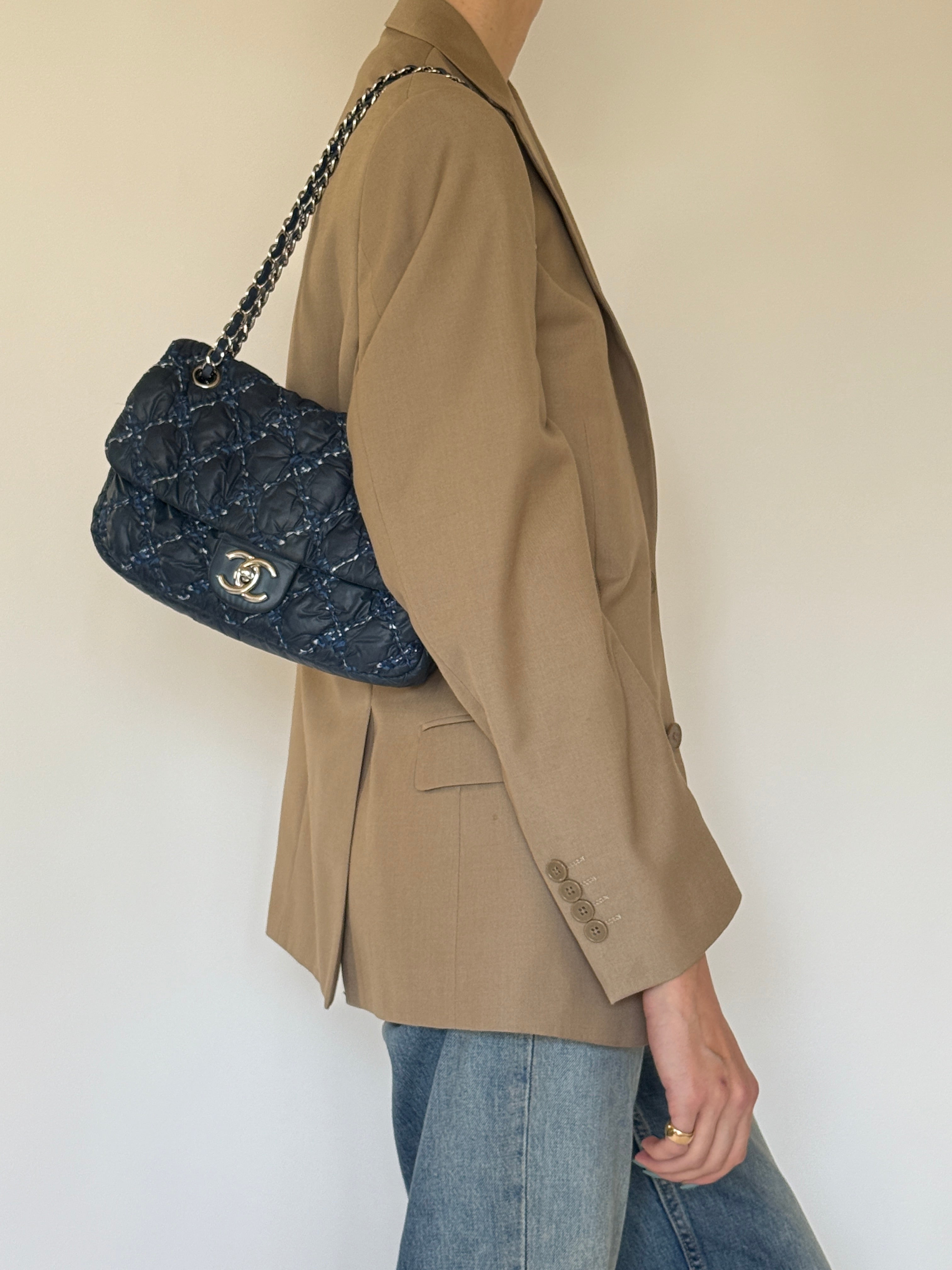Vintage camel blazer angled front view