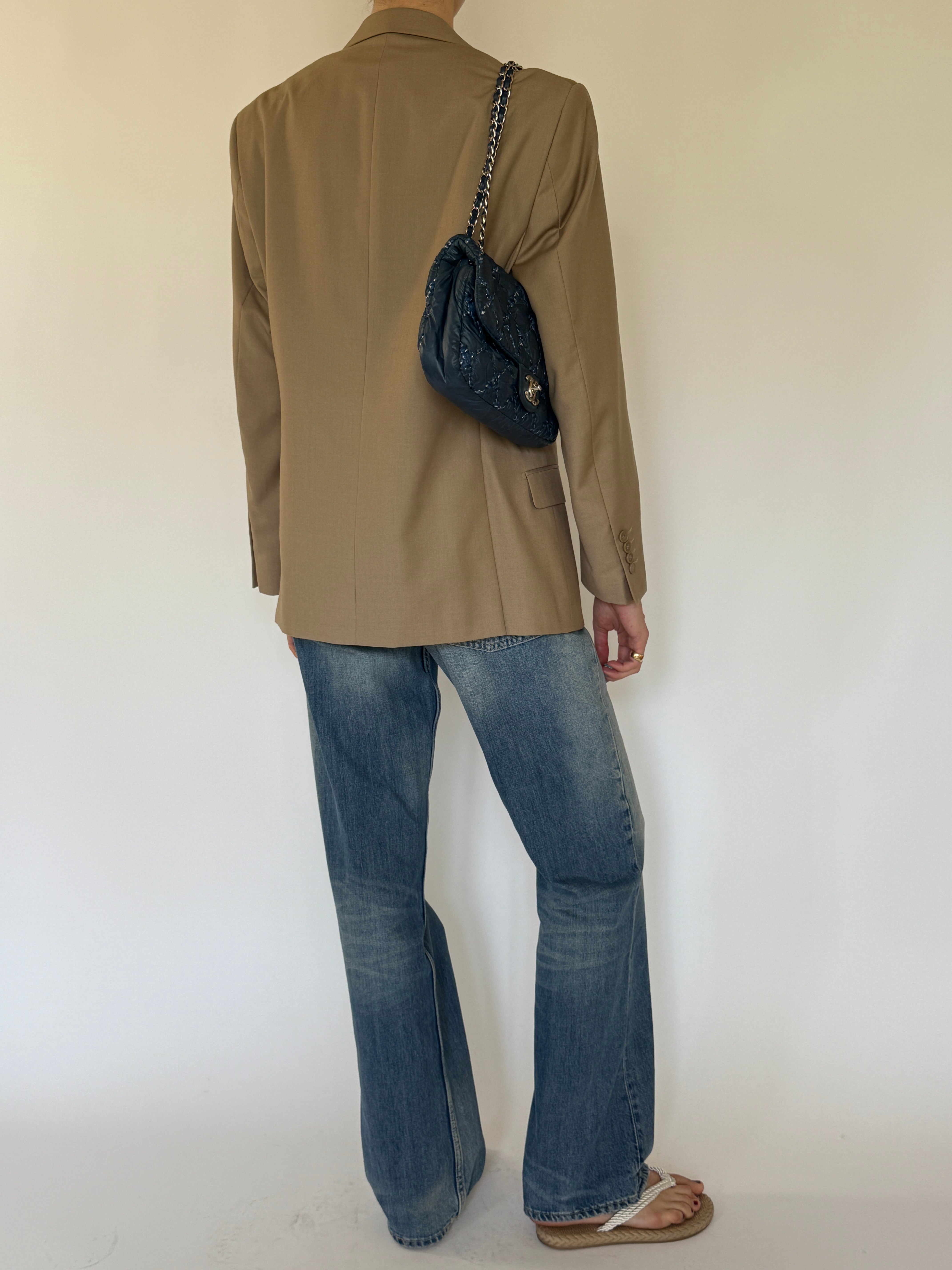 Vintage camel blazer back view
